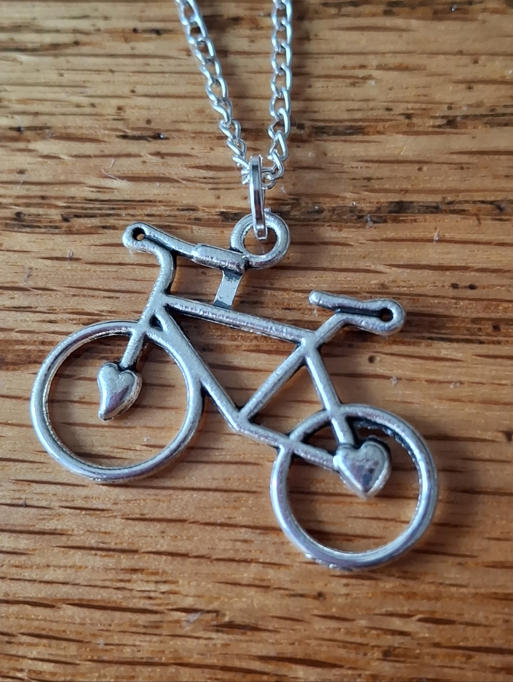 NWT Tibetan Silver Bicycle Pendant With 18" Necklace